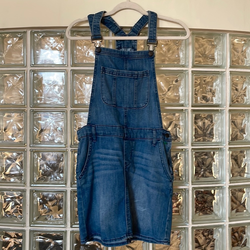 Adorable denim overall dress